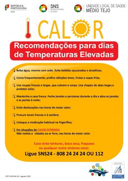 Alerta &agrave; Popula&ccedil;&atilde;o | Temperaturas Elevadas &ndash; Recomenda&ccedil;&otilde;es de Sa&uacute;de P&uacute;blica