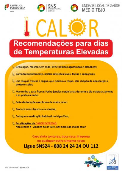 Alerta &agrave; Popula&ccedil;&atilde;o | Temperaturas Elevadas &ndash; Recomenda&ccedil;&otilde;es de Sa&uacute;de P&uacute;blica